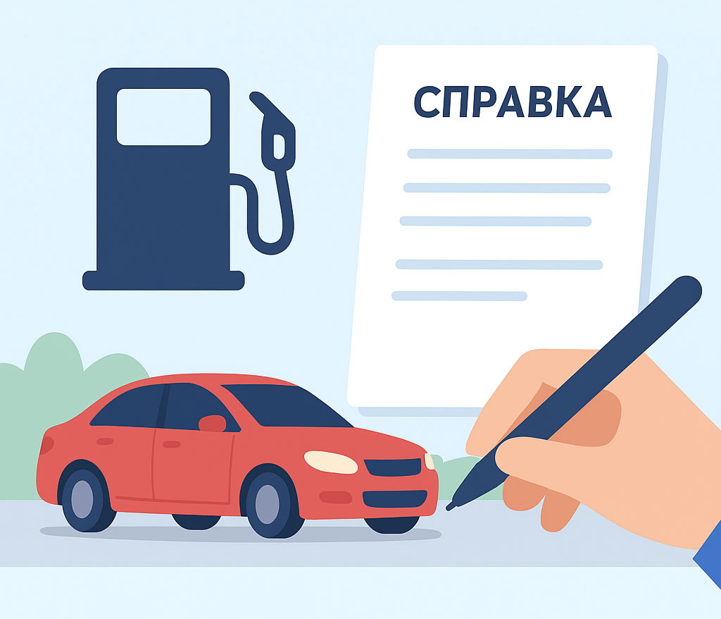 Справка о расходе топлива для компенсации проезда к месту отдыха   в Петрозаводске